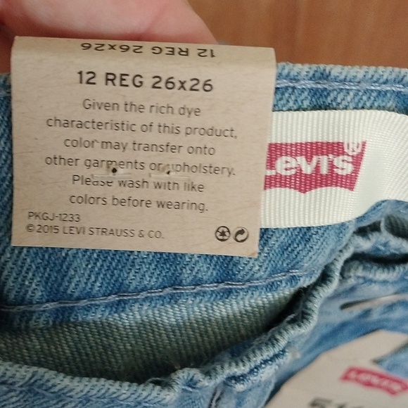 Levi's Big Boys 511 Slim Stretch Denim Blue Jeans, Perlata, 12 Regular 26x26 - Picture 6 of 8